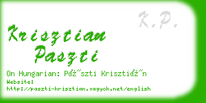 krisztian paszti business card